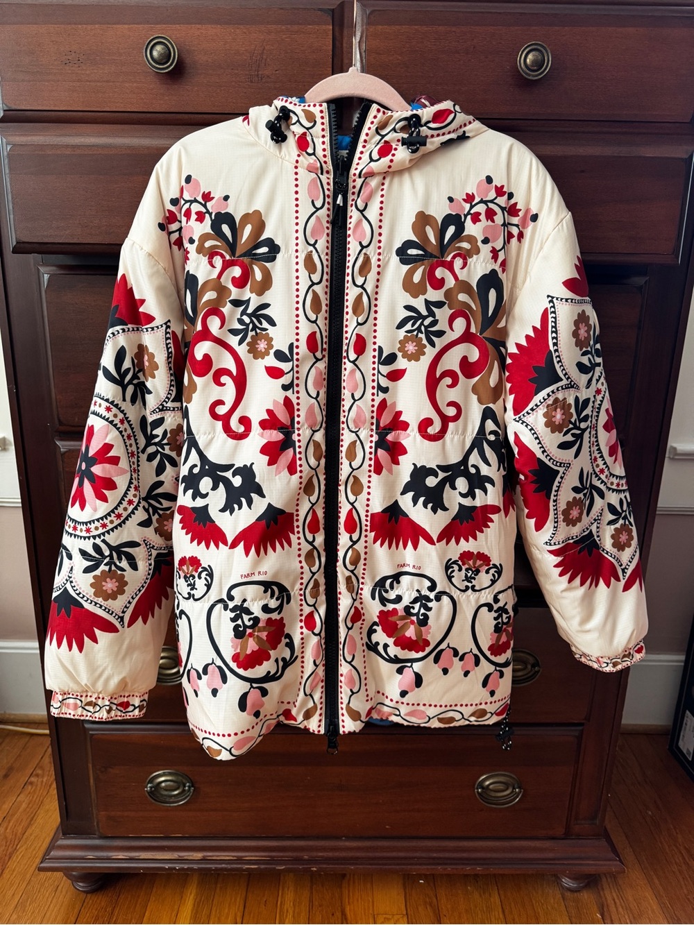 FARM Rio Cashew Mandala Reversible Puffer Jacket